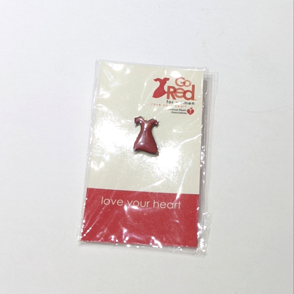 Heart Disease Go Red for Women Red Dress Enamel Pin
